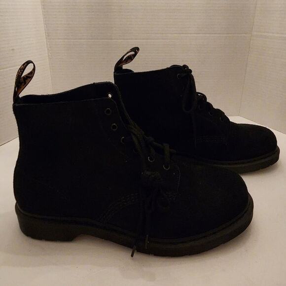 Dr. Martens 101 Mono Lace-Up Boot black suede leather men's‎ size 8 new Grunge - Picture 6 of 13